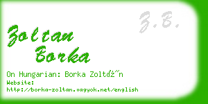 zoltan borka business card